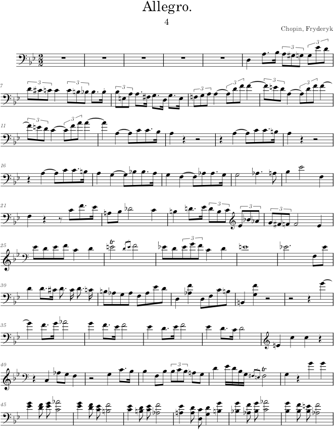 Sonata b-minor, Op. 65 - Chopin — first page preview