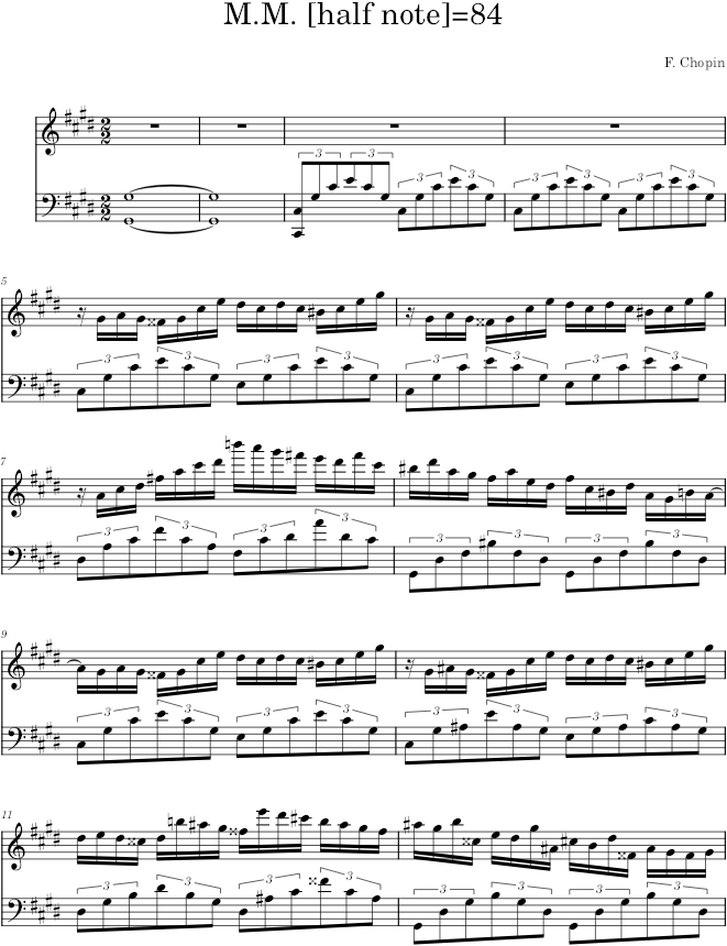 Fantaisie-impromptu, Op. 66 - Chopin — first page preview