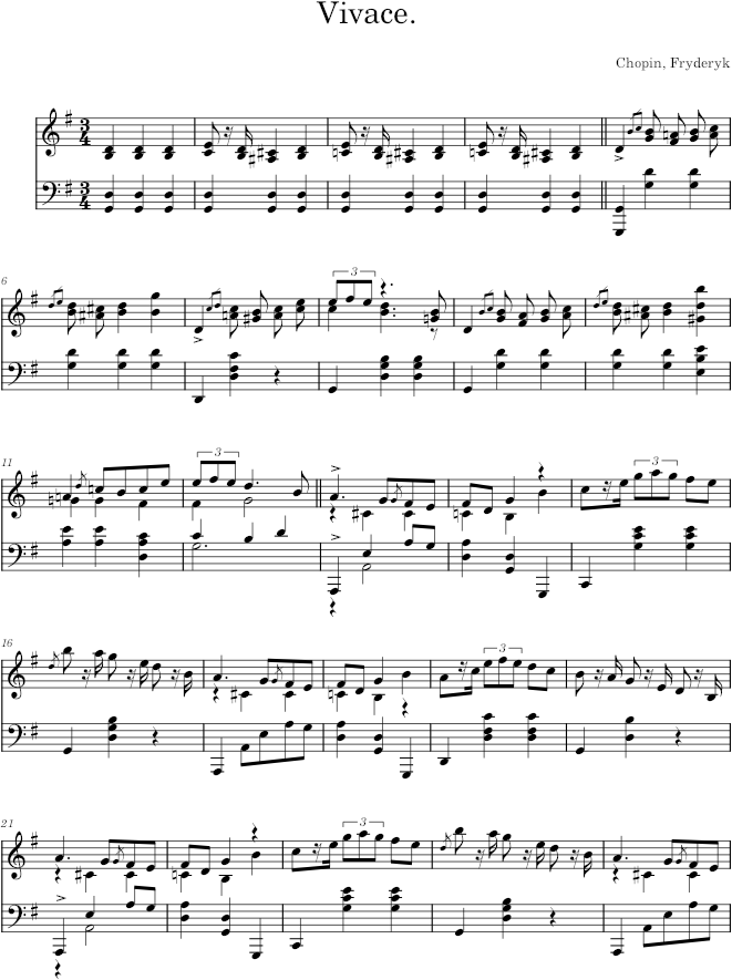 Mazurka No. 1, Op. 67 - Chopin — first page preview