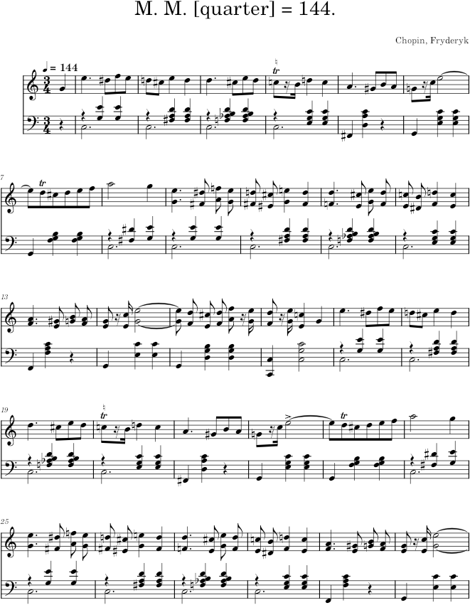 Mazurka No. 3, Op. 67 - Chopin — first page preview