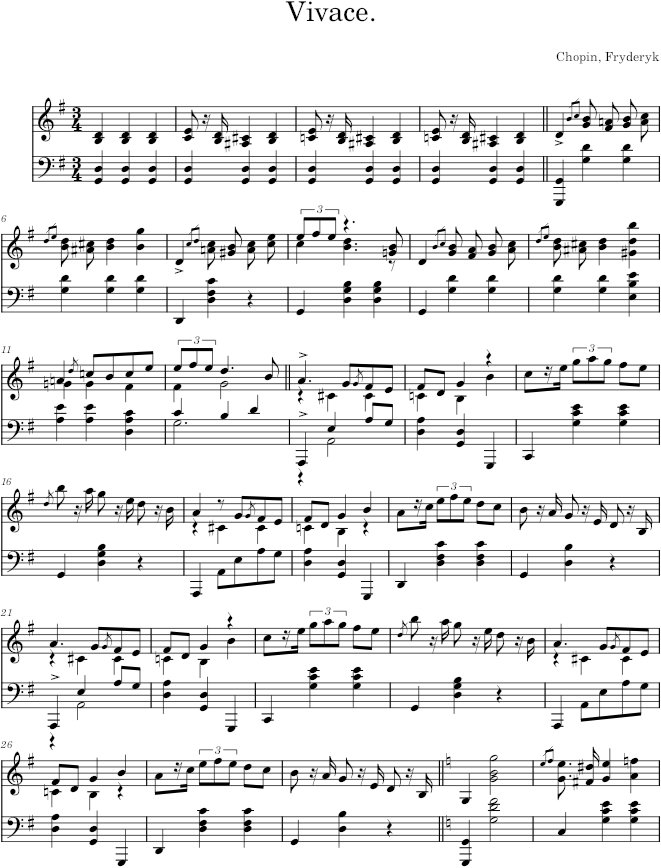 Mazurka in G major Op. 67 No. 1 (Gérard ed.) - Chopin — first page preview