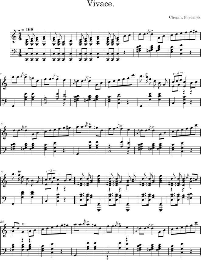 Mazurka No. 5, Op. 68 - Chopin — first page preview