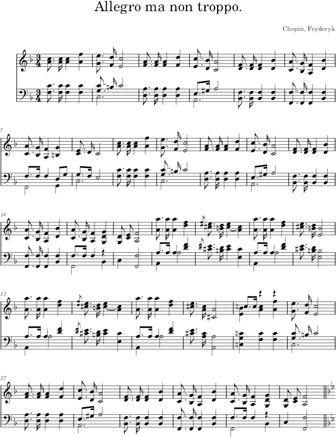 Mazurka N.º 7, Op. 68 — Allegro ma non troppo - Chopin — first page preview