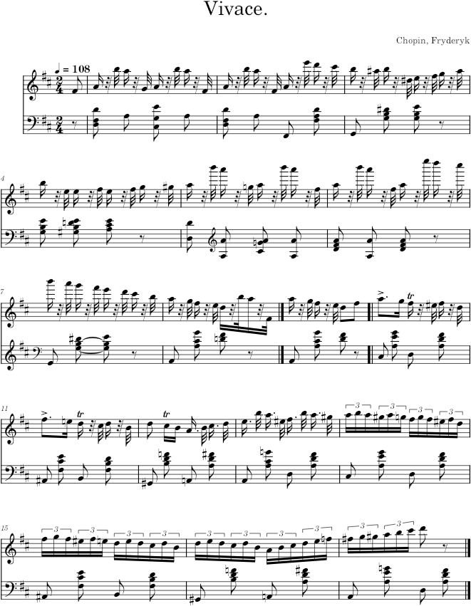 Écossaise No. 1, Op. 72 - Chopin — first page preview