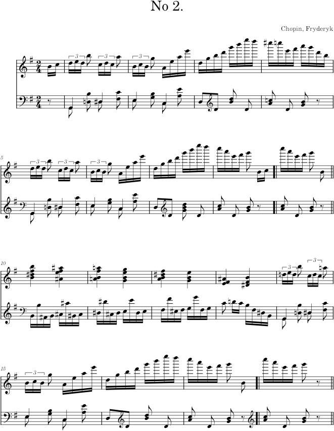 Écossaise No. 2, Op. 72 - Chopin — first page preview