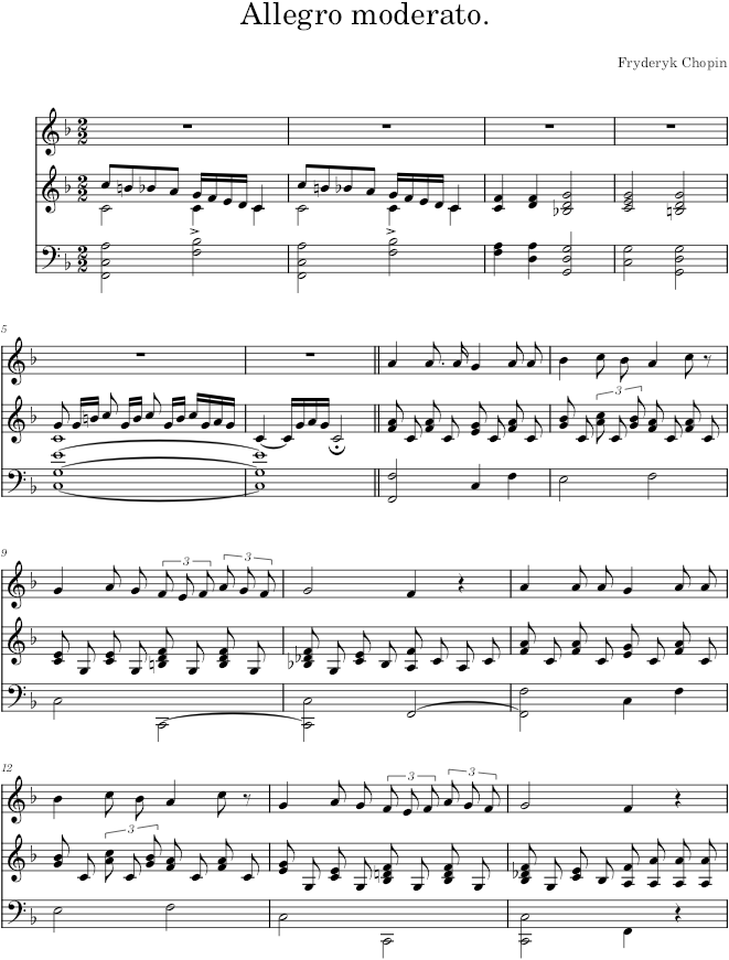 Chanson lithuanienne in F major Op. 74 No. 16 (Gebethner ed.) - Chopin — first page preview