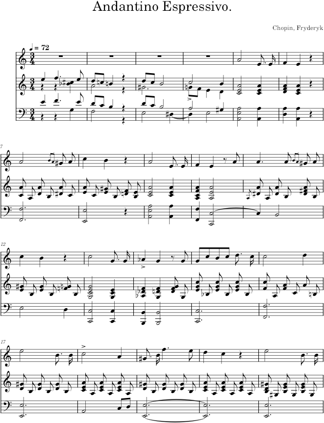 Remembrance in A minor Op. 74 No. 6 (Stanley Lucas, Weber & Co. ed.) - Chopin — first page preview