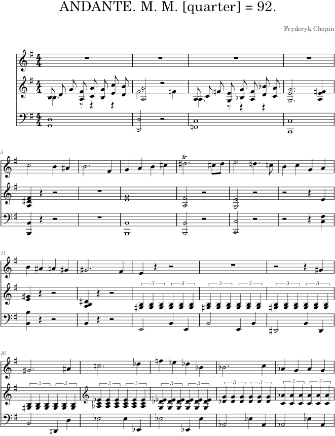 Eine Melodie, Op. 74 - Chopin — first page preview
