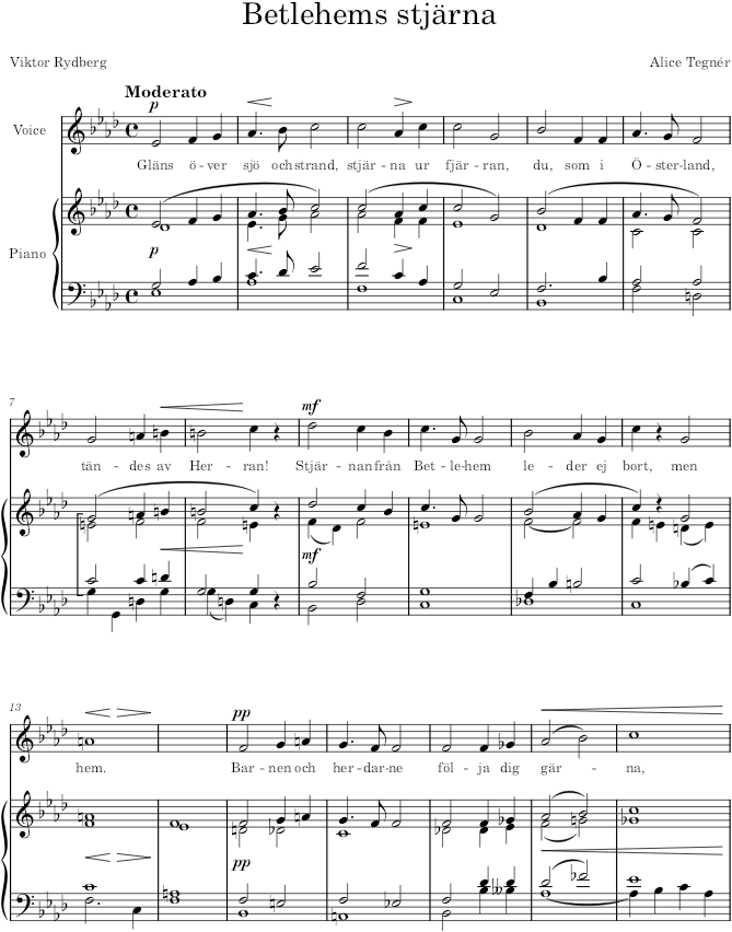 Betlehems stjärna - Tegnér — first page preview
