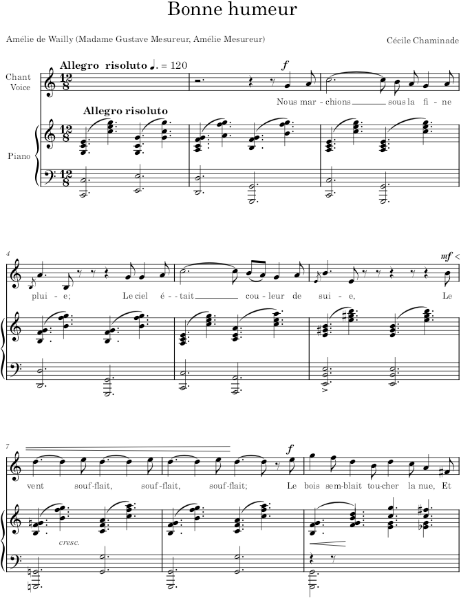 Bonne humeur - Chaminade — first page preview