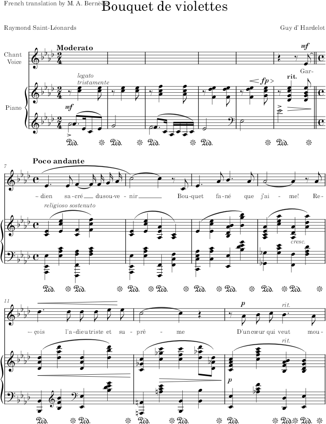 Bouquet de violettes - Hardelot — first page preview