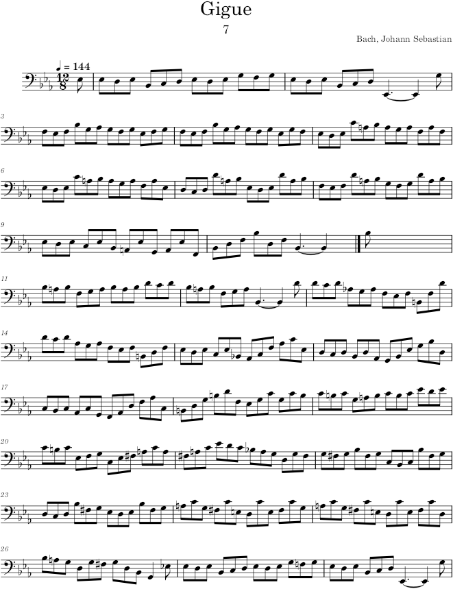 Bwv1010 07 - Bach — first page preview