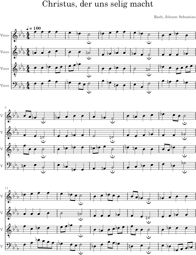 Christus, der uns selig macht, BWV 245/37 - Bach — first page preview