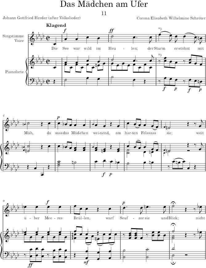 Das Mädchen am Ufer (25 Lieder) - Schröter — first page preview
