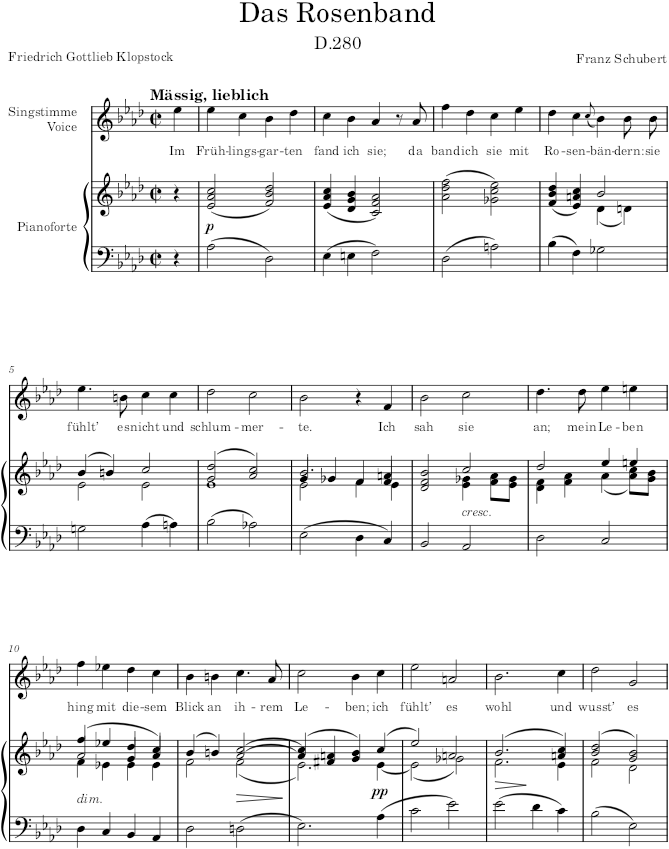 Das Rosenband - Schubert — first page preview