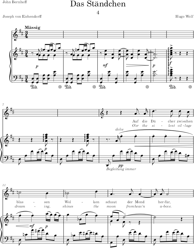 Das Ständchen (Eichendorff-Lieder) - Wolf — first page preview