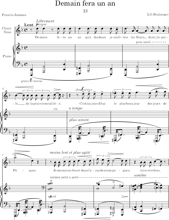 Demain fera un an (Clairières dans le ciel) - Boulanger — first page preview