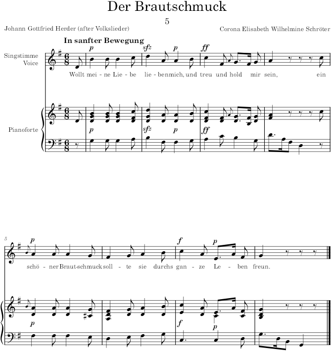 Der Brautschmuck (25 Lieder) - Schröter — first page preview