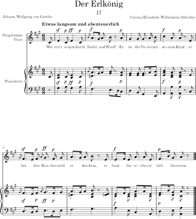 Der Erlkönig (25 Lieder) - Schröter — first page preview