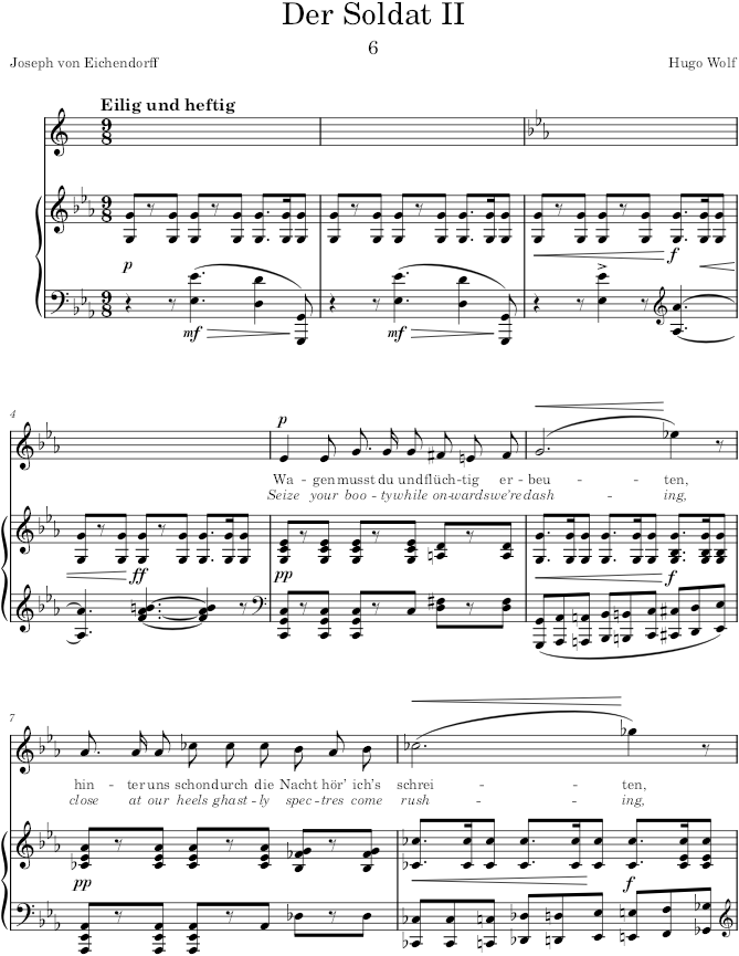 Der Soldat II (Eichendorff-Lieder) - Wolf — first page preview