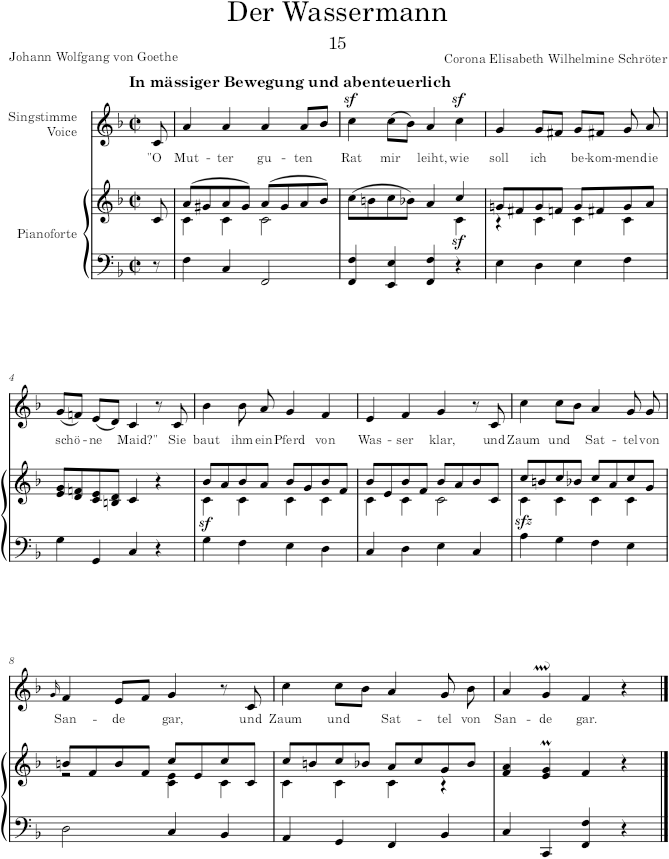 Der Wassermann (25 Lieder) - Schröter — first page preview