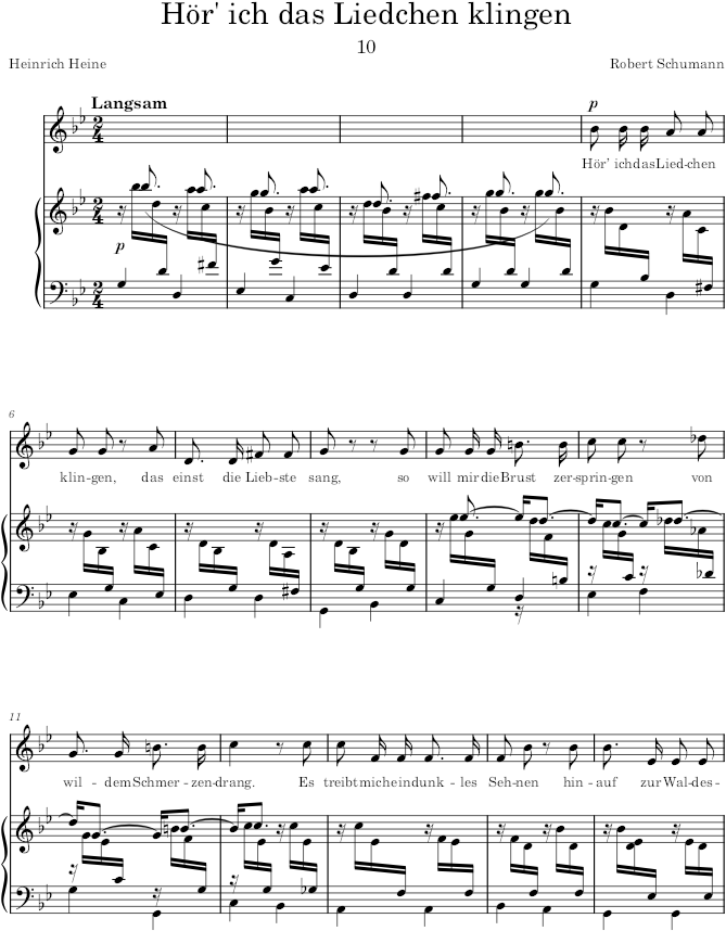 Dichterliebe, Op.48 - Schumann — first page preview