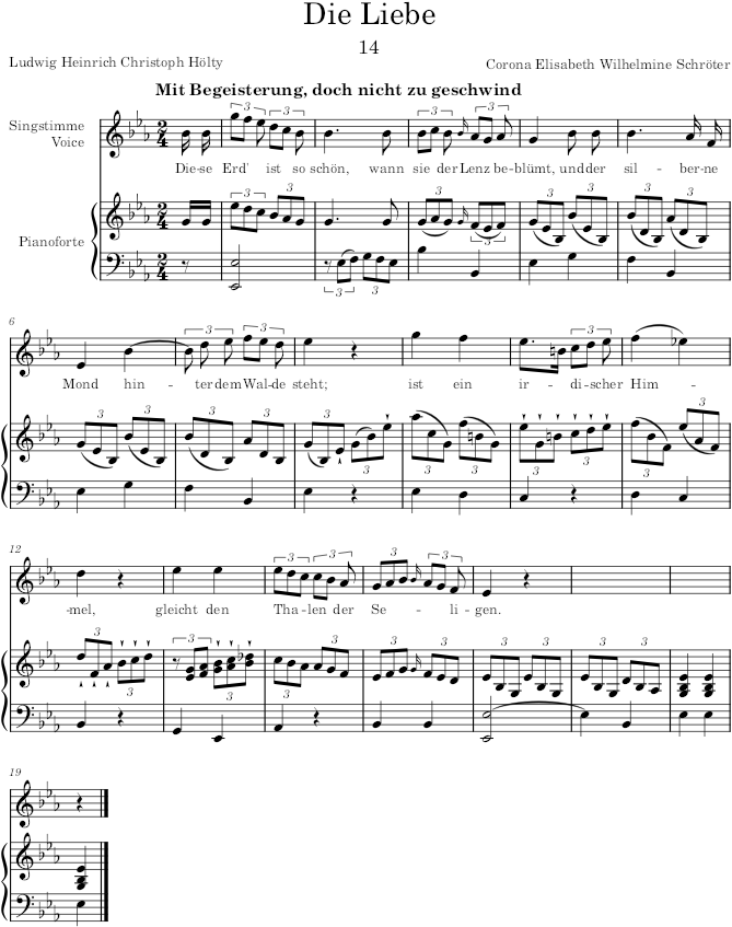 Die Liebe (25 Lieder) - Schröter — first page preview