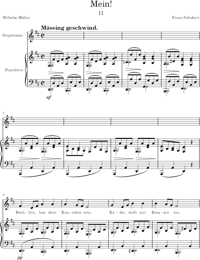 Die schöne Müllerin (D.795) - Schubert — first page preview