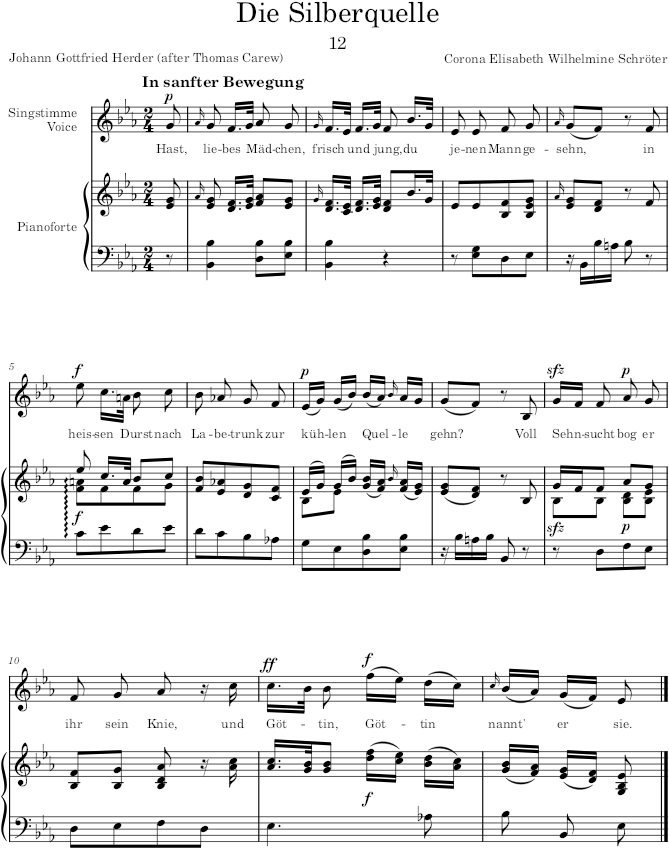 Die Silberquelle (25 Lieder) - Schröter — first page preview