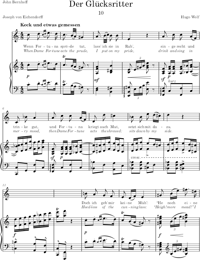 Eichendorff-Lieder - Wolf — first page preview
