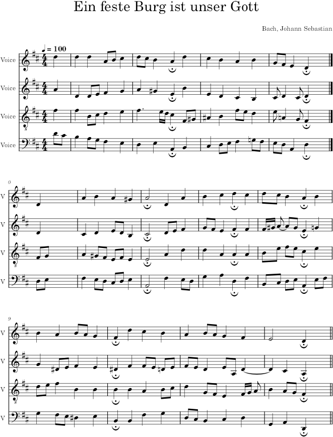 Ein feste Burg ist unser Gott, BWV 302 - Bach — first page preview
