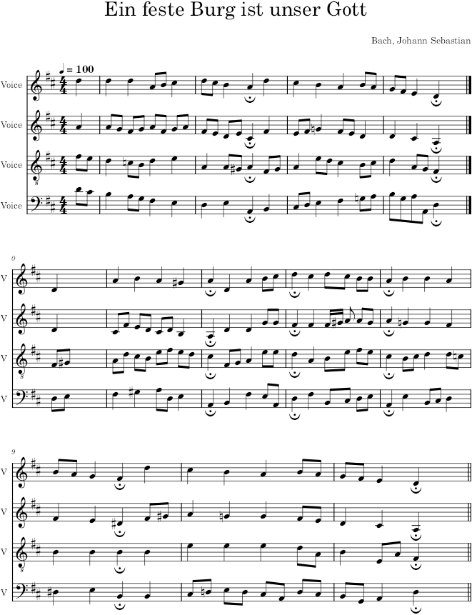 Ein feste Burg ist unser Gott, BWV 303 - Bach — first page preview