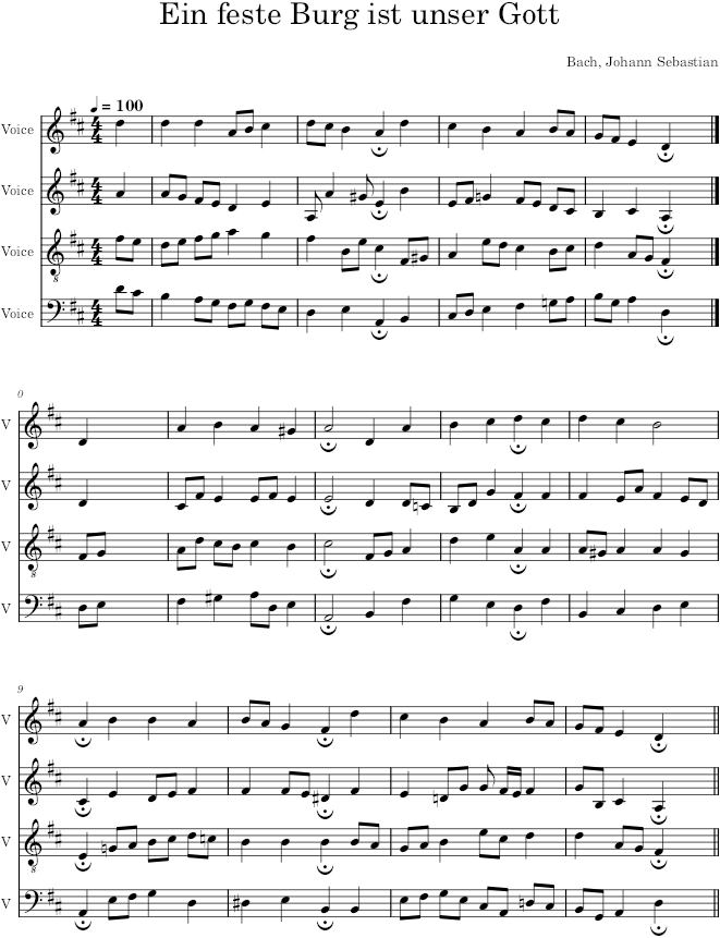 Ein feste Burg ist unser Gott, BWV 80/8 - Bach — first page preview