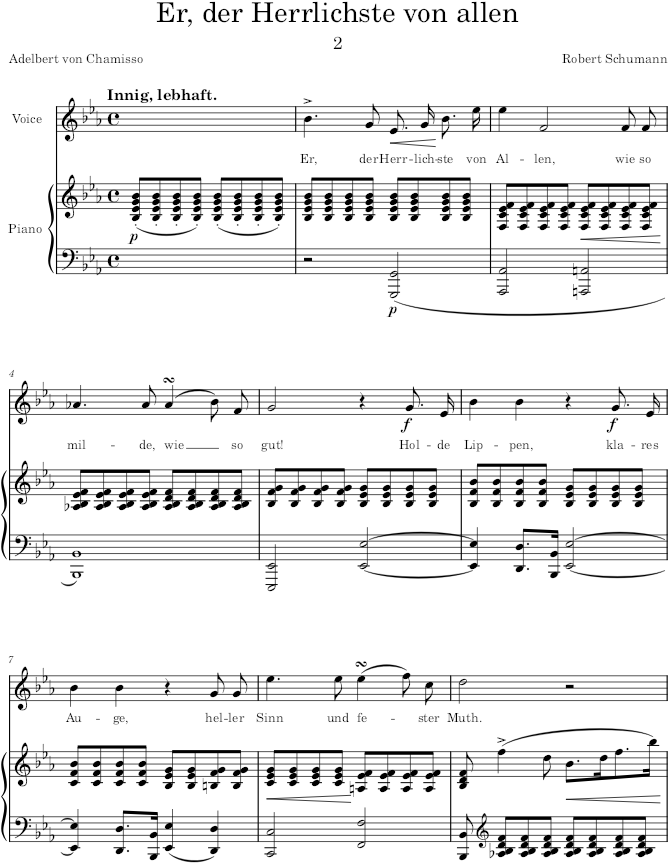 Er, der Herrlichste von allen (Frauenliebe und Leben, Op.42) - Schumann — first page preview
