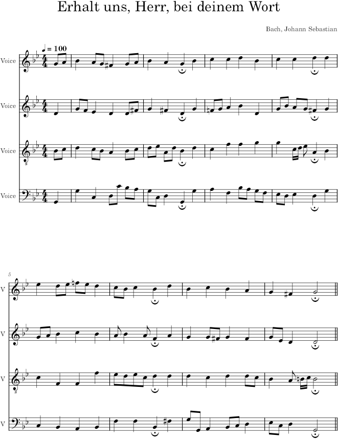 Erhalt uns, Herr, bei deinem Wort, BWV 6/6 - Bach — first page preview