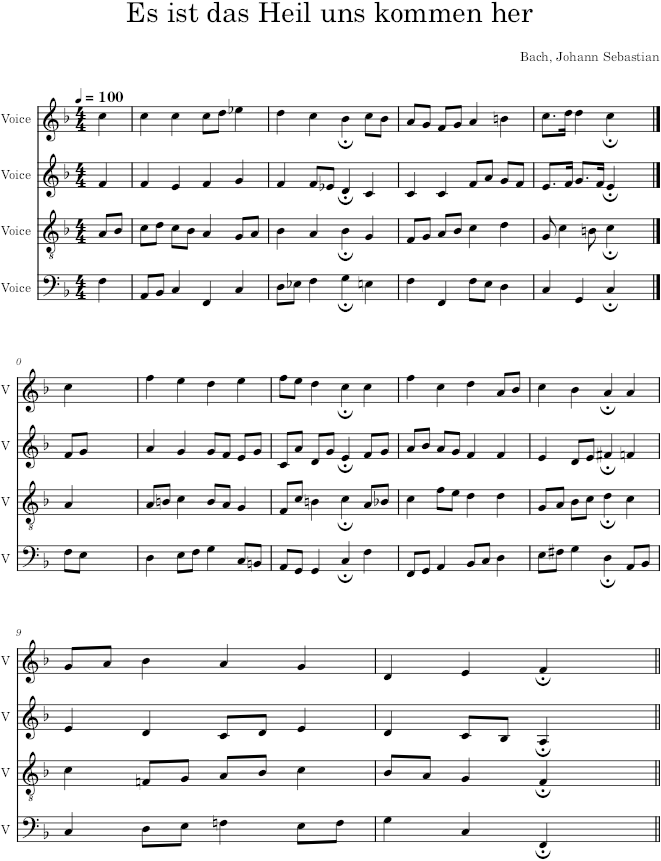 Es ist das Heil uns kommen her, BWV 155/5 - Bach — first page preview