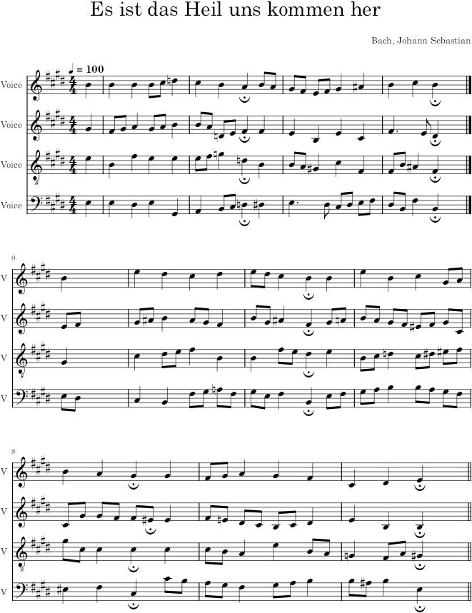 Es ist das Heil uns kommen her, BWV 917 - Bach — first page preview