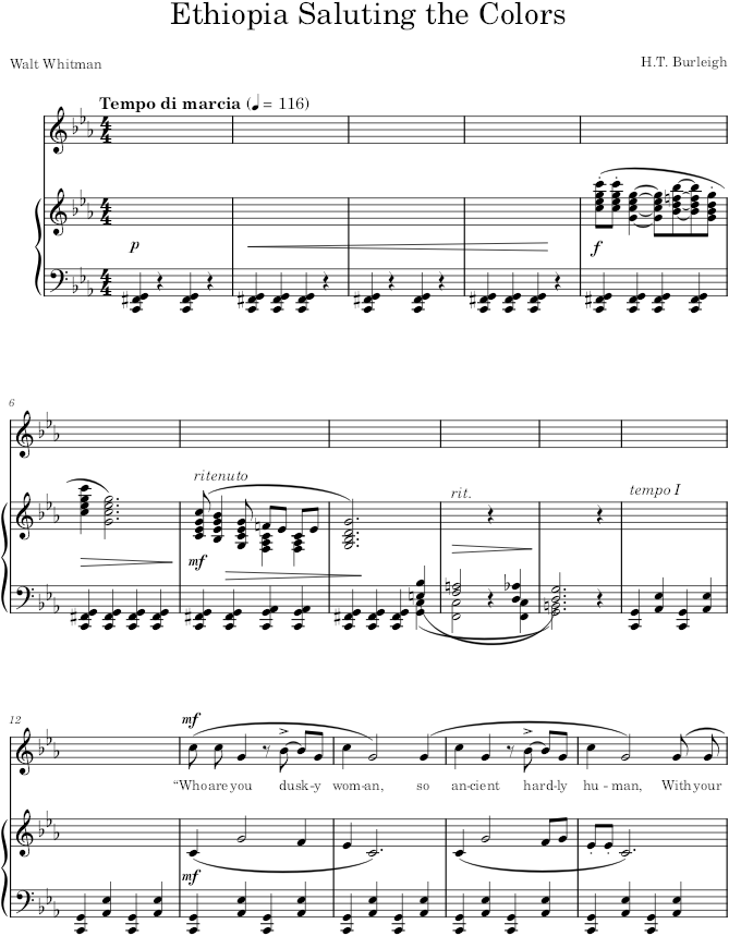 Ethiopia Saluting the Colors - Burleigh — first page preview