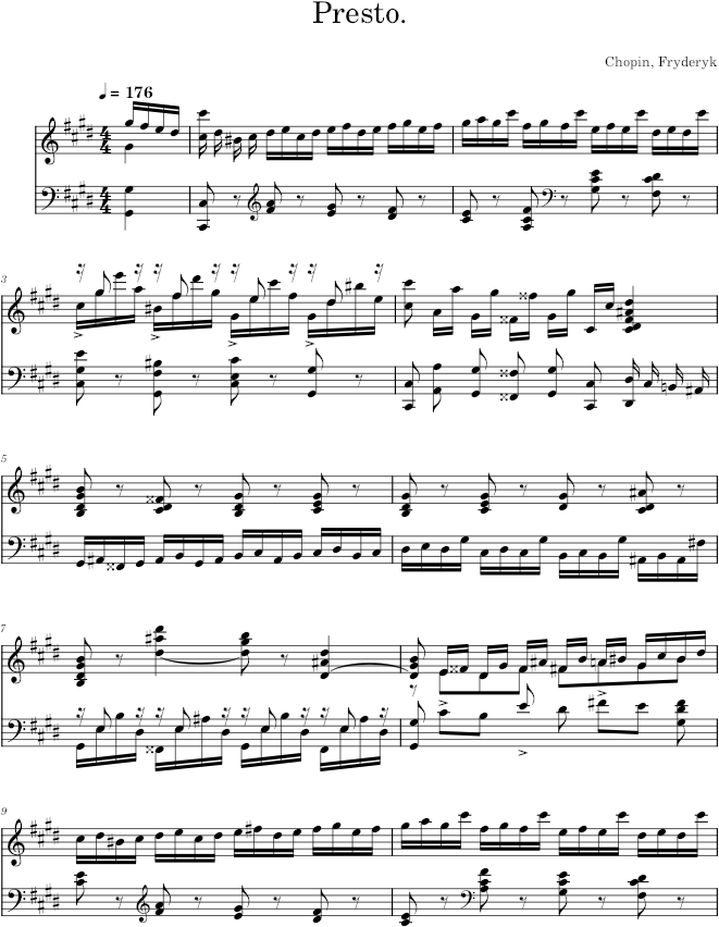 Etude Op. 10, No. 4 - Chopin — first page preview