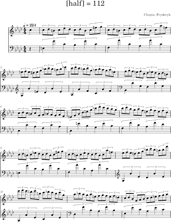 Etude Op. 25, No. 2 - Chopin — first page preview