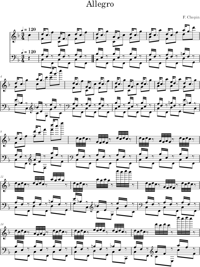 Etude Op. 25, No. 3 - Chopin — first page preview