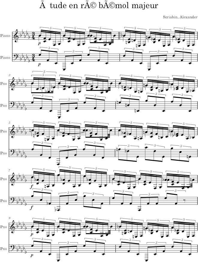 Etude Op. 42, No. 6 - Scriabin — first page preview