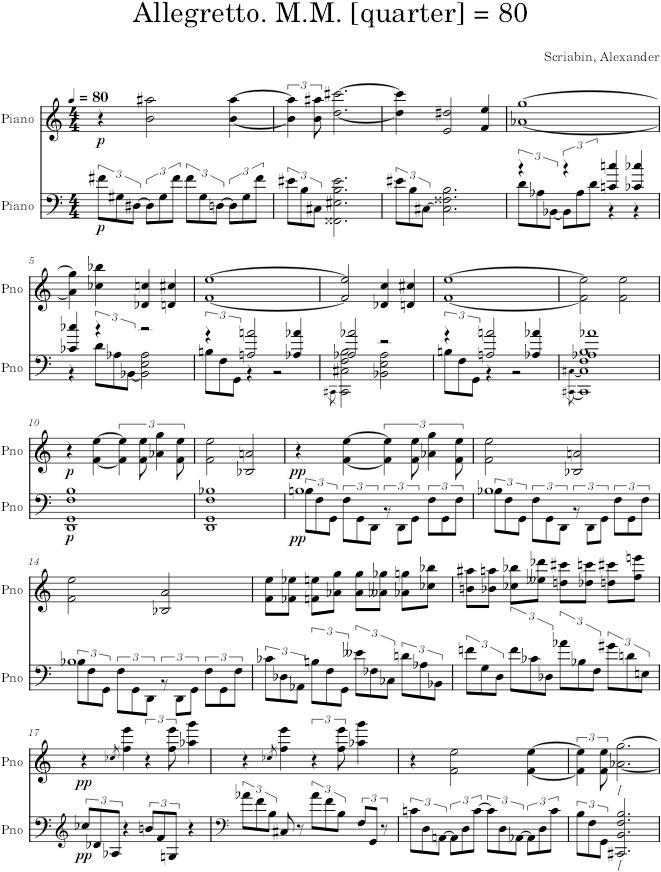 Etude Op. 65, No. 2 - Scriabin — first page preview