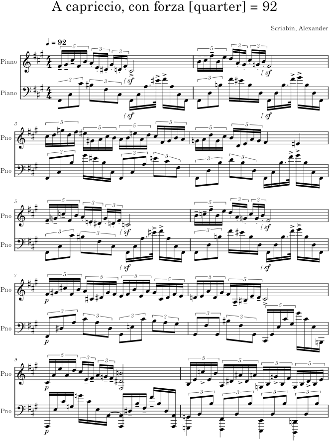 Etude Op. 8, No. 2 - Scriabin — first page preview