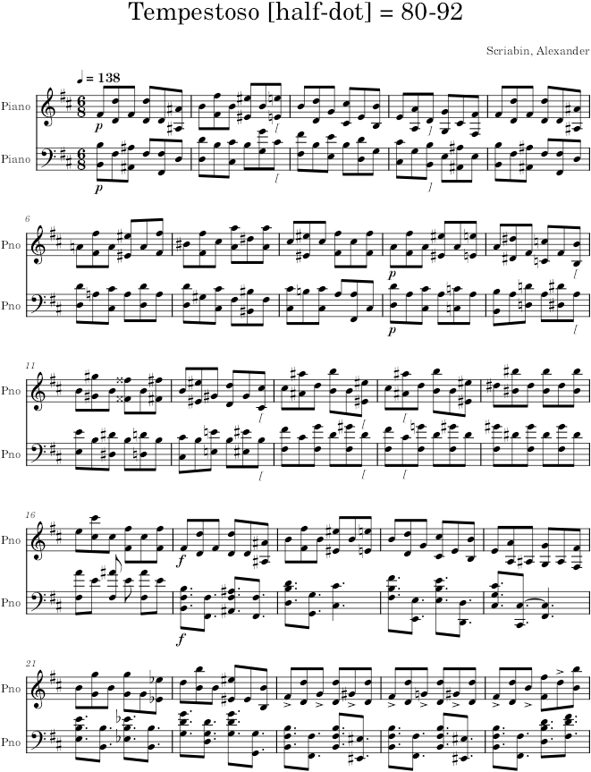 Etude Op. 8, No. 3 - Scriabin — first page preview