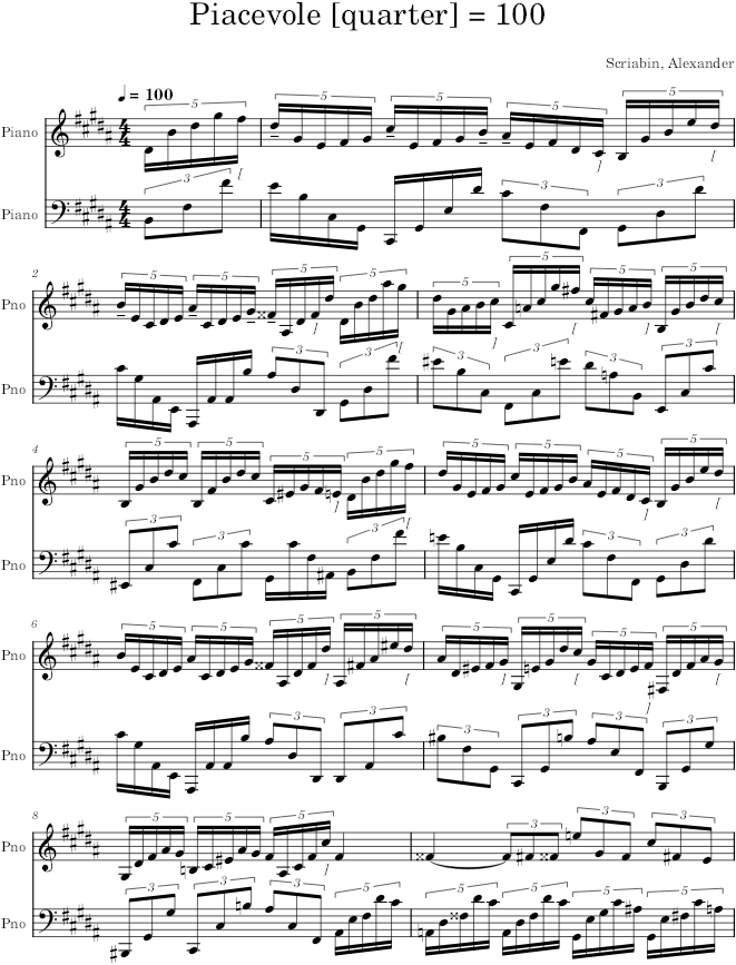 Etude Op. 8, No. 4 - Scriabin — first page preview