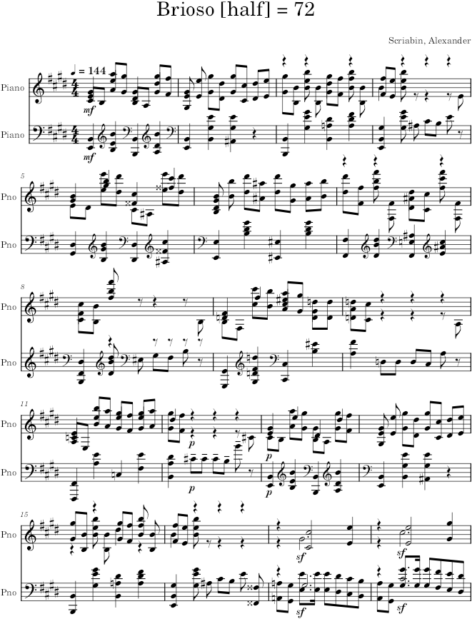 Etude Op. 8, No. 5 - Scriabin — first page preview