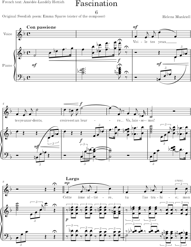 Fascination (10 Songs) - Munktell — first page preview
