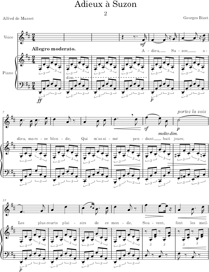 Feuilles d'album (Feuilles d’album) - Bizet — first page preview