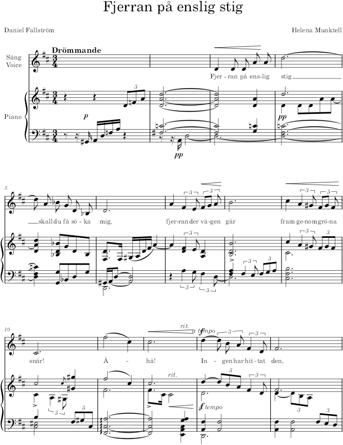 Fjerran på enslig stig - Munktell — first page preview